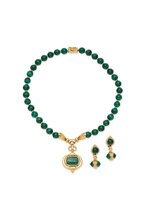 Malachite Jewelry Set
