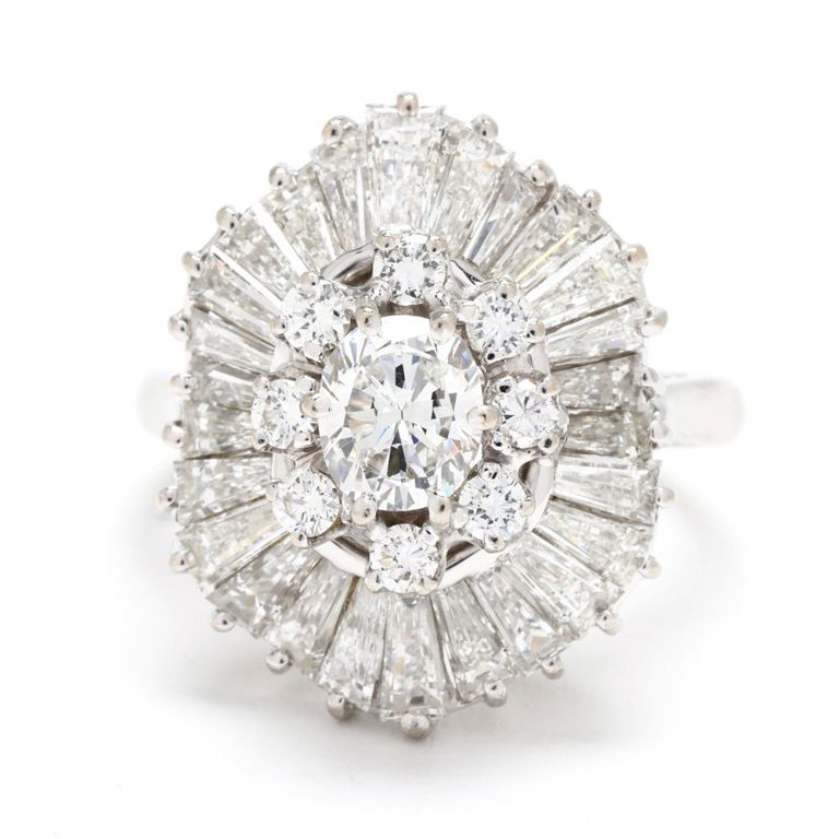 14k White Gold Diamond Ring