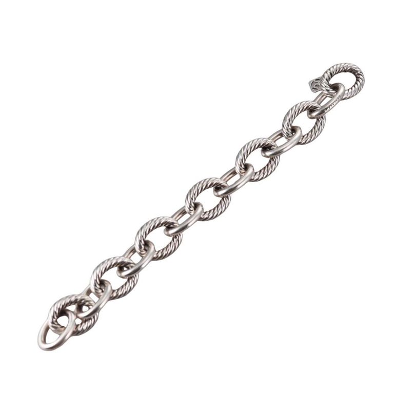 Sterling Silver Oval Cable Link Bracelet