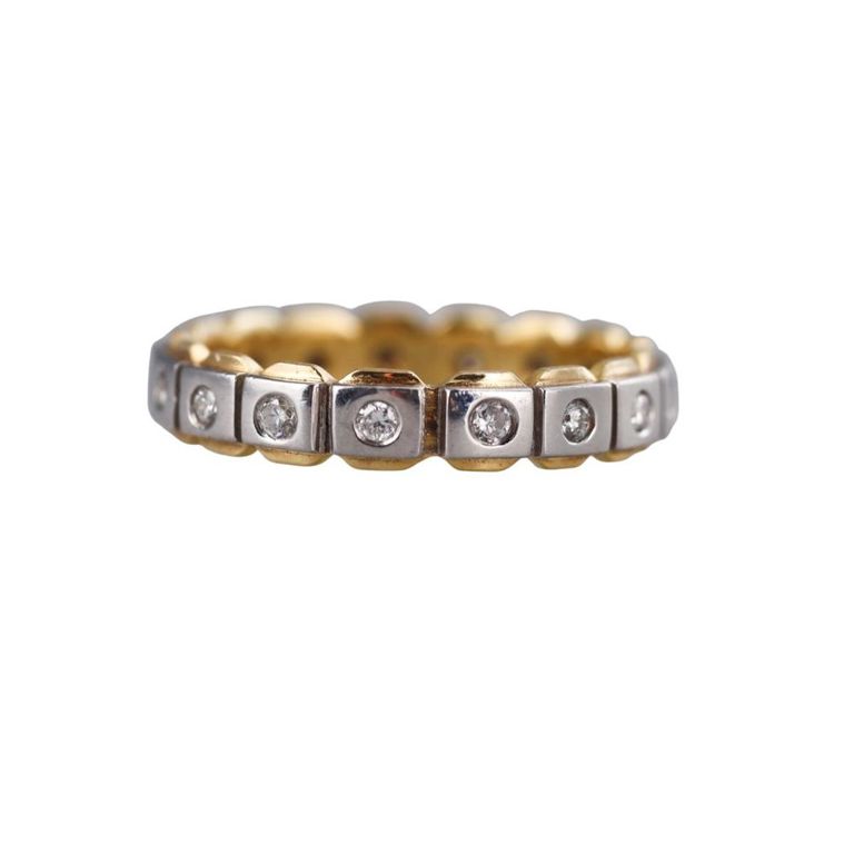 Platinum 18k Gold Diamond Eternity Band Ring