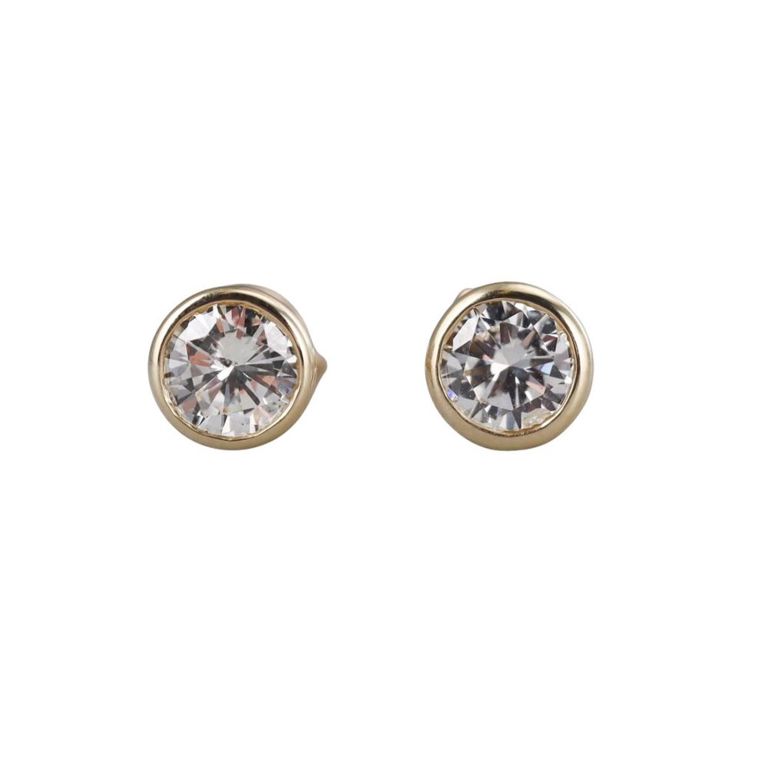 10k Gold Diamond Stud Earrings