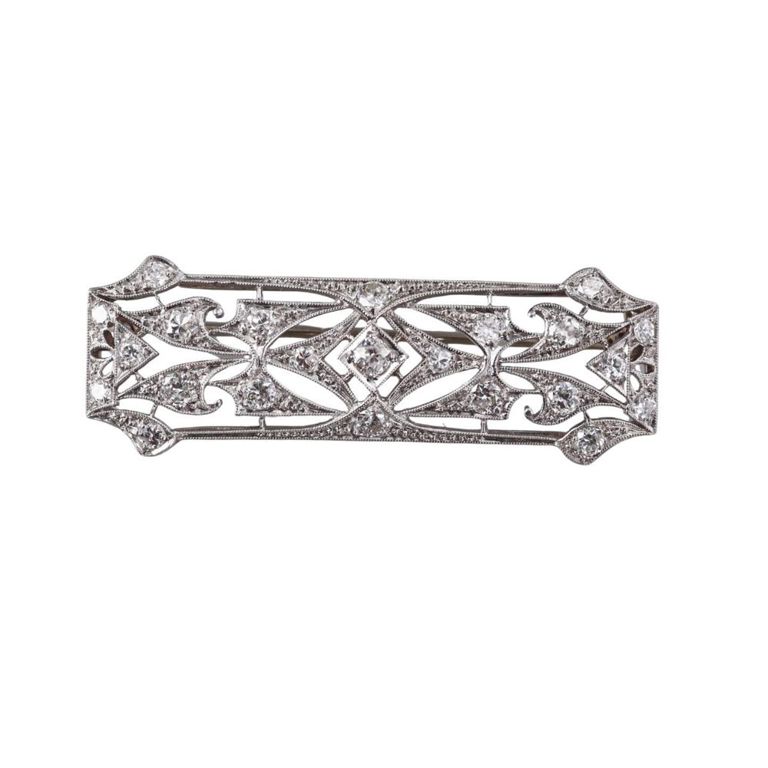 Platinum Diamond Brooch