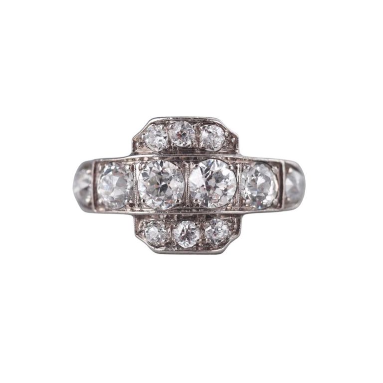 Art Deco Platinum Diamond Ring