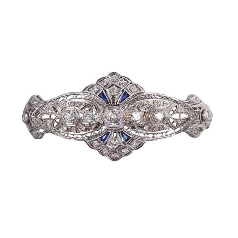 Diamond and Sapphire Bracelet