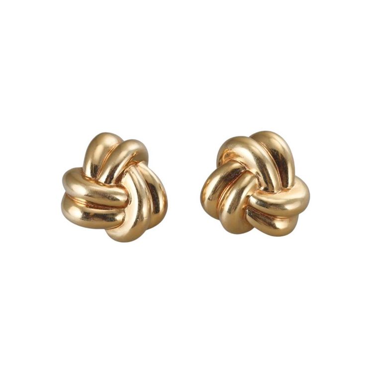 18k Gold Knot Earrings
