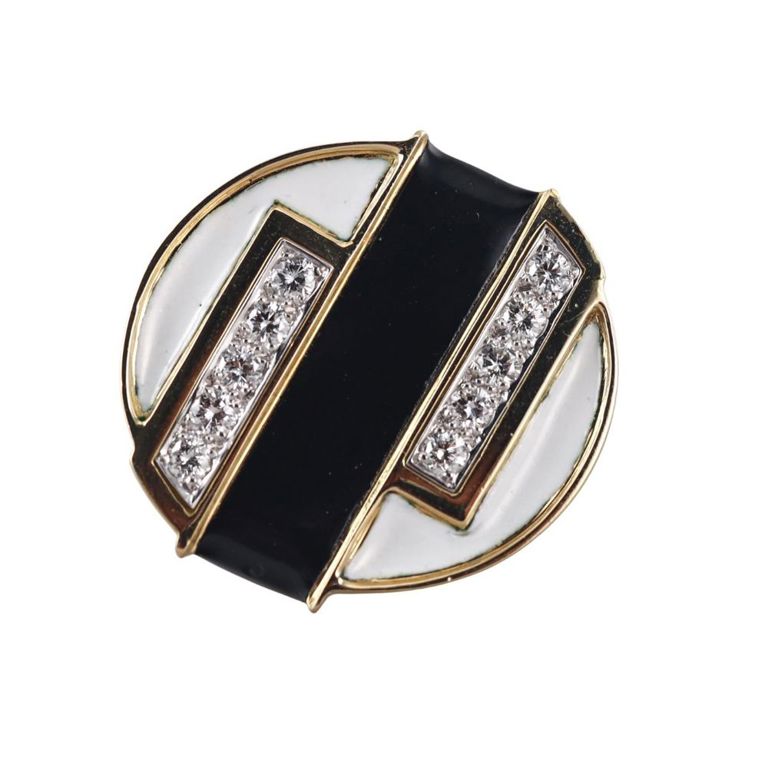 18k Yellow Gold and Platinum Diamond Ring