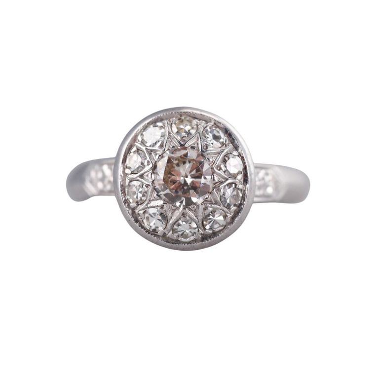 14k White Gold Diamond Ring