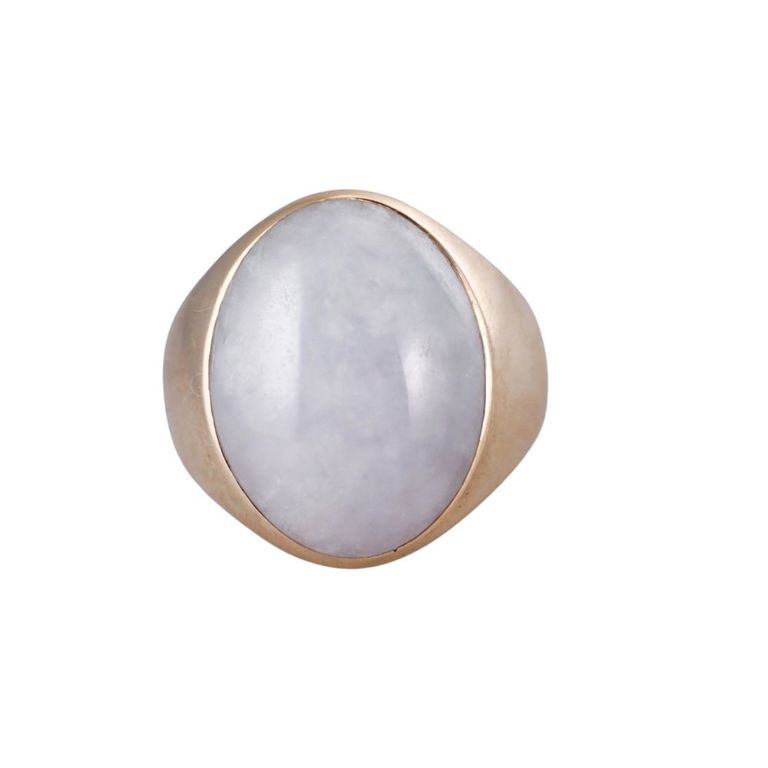 14k Yellow Gold Jade Ring
