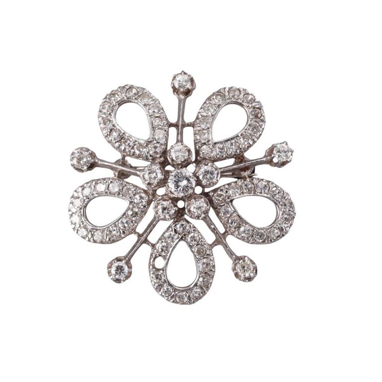 14k Gold Diamond Brooch/Pendant