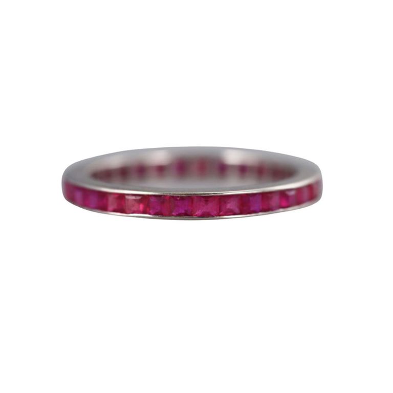 14k Gold Ruby Eternity Ring