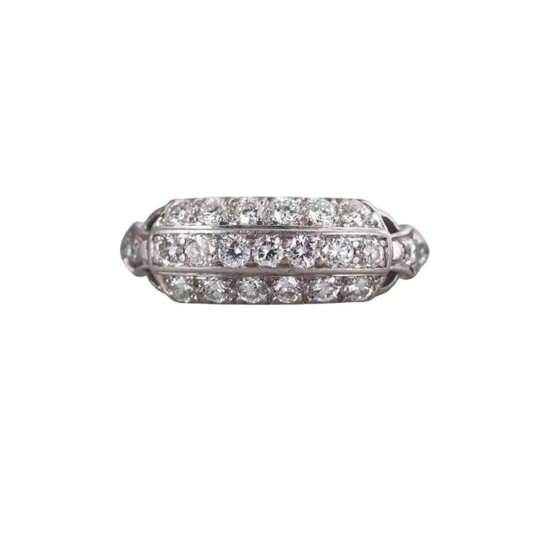 Mid Century Platinum Diamond Ring
