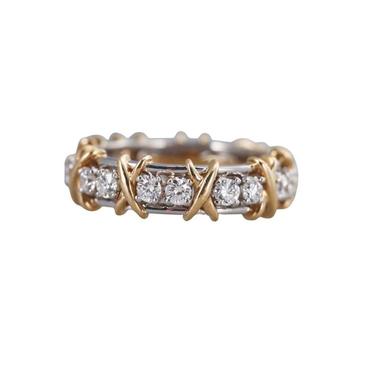 18k Gold and Platinum Diamond Ring