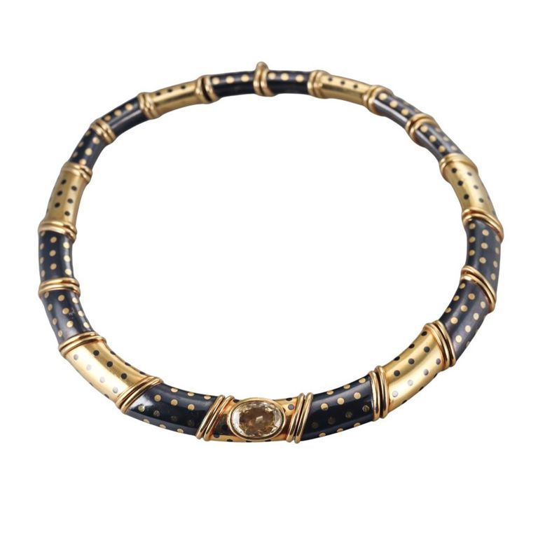 18k Gold Sapphire Necklace