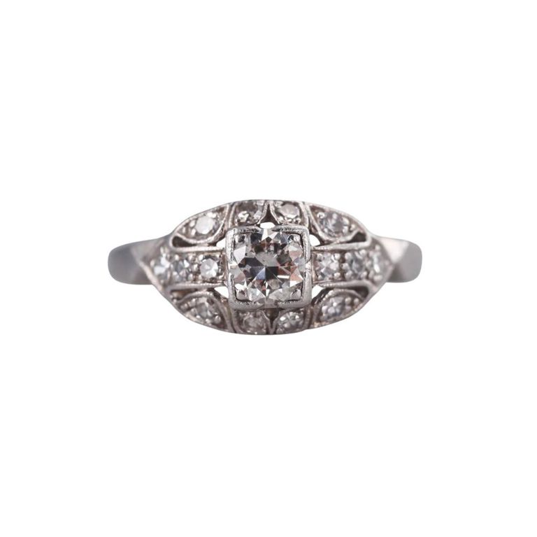 Art Deco Platinum Diamond Ring