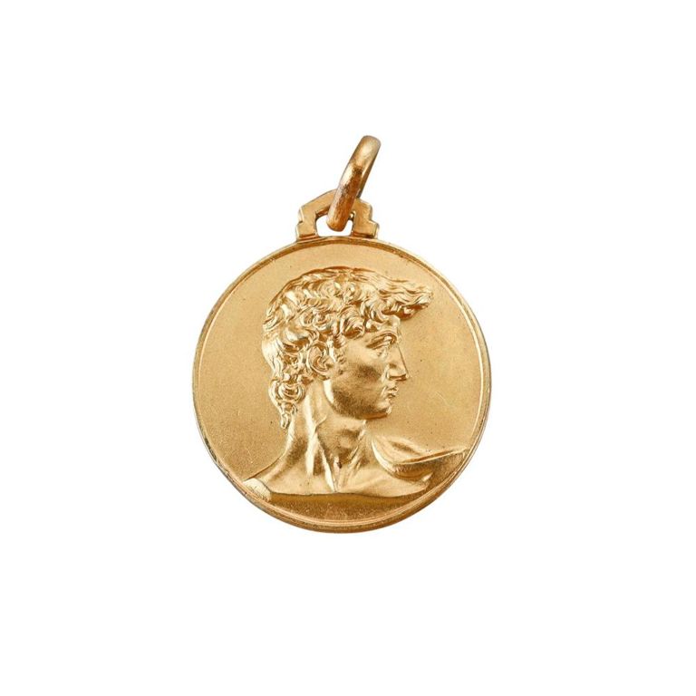 18k Yellow Gold Charm Gemstone Pendant