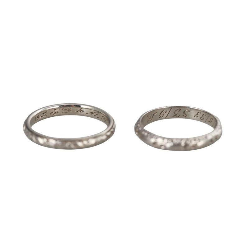 Art Deco 18k Gold Ring Set