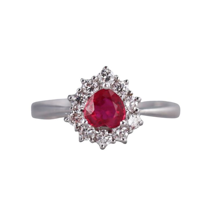 18k Gold Ruby and Diamond Ring