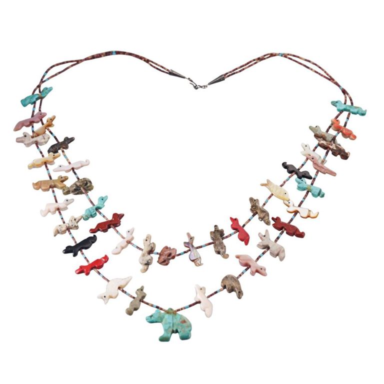 Sterling Silver Multi Gem Necklace