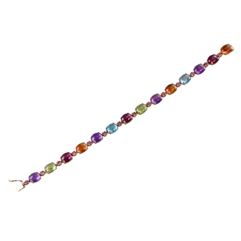 14k Gold Semi-Precious Gemstone Bracelet