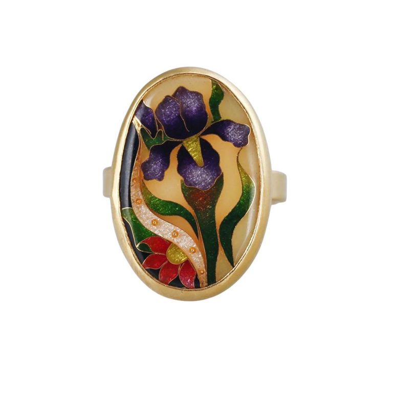 Gold Enamel Ring
