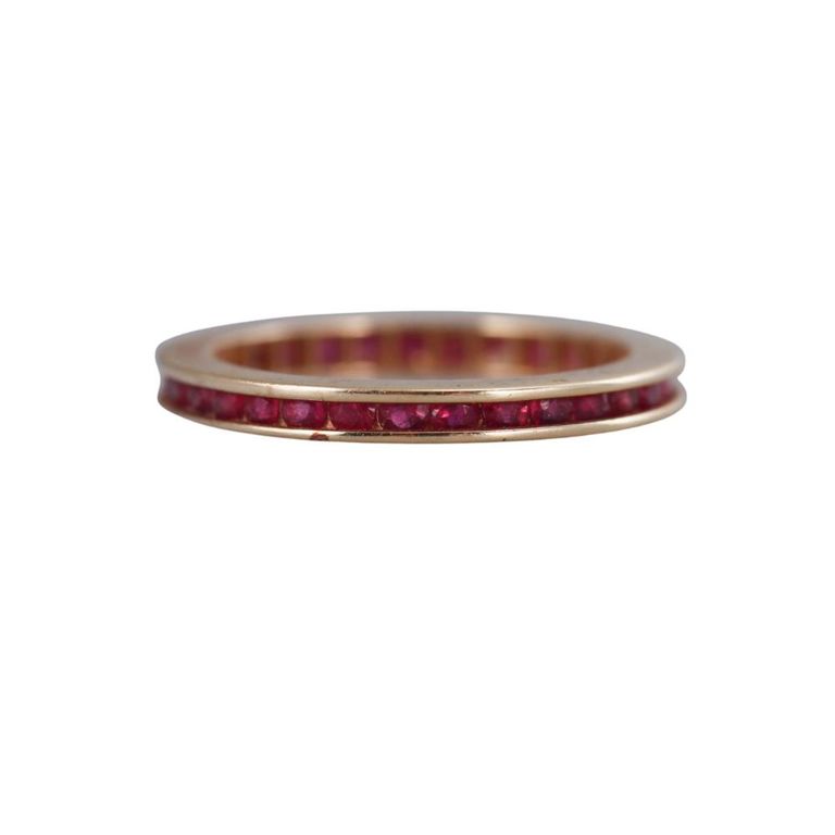 14k Gold Ruby Eternity Band Ring