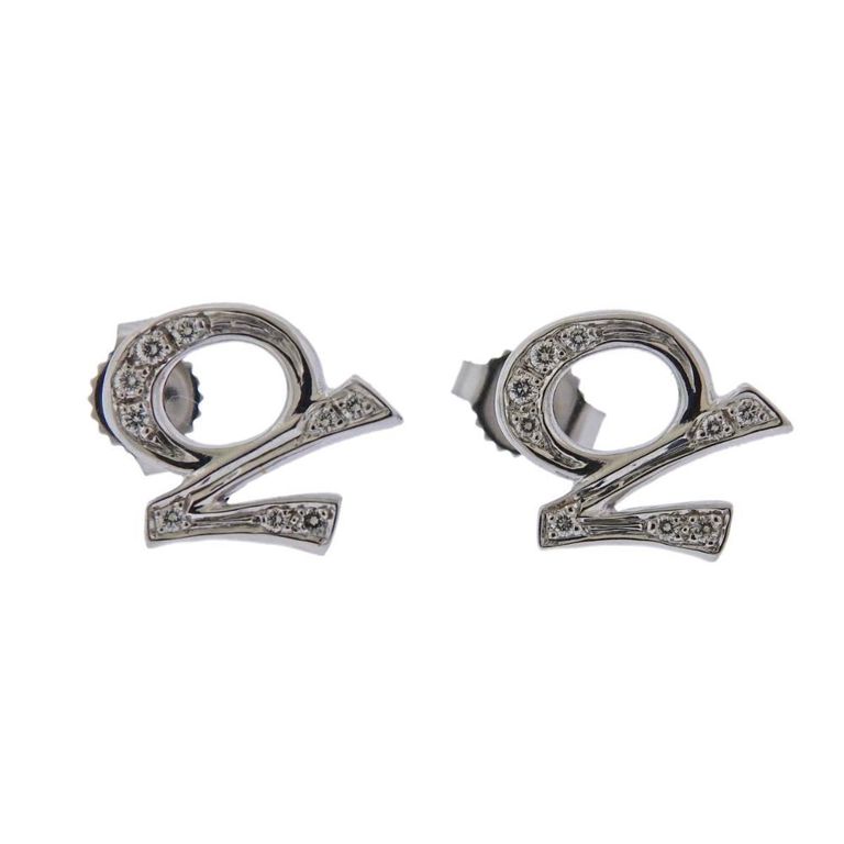 18k Gold Diamond Zodiac Earrings