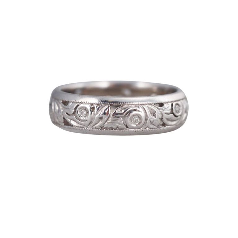 Platinum Diamond Wedding Band Ring