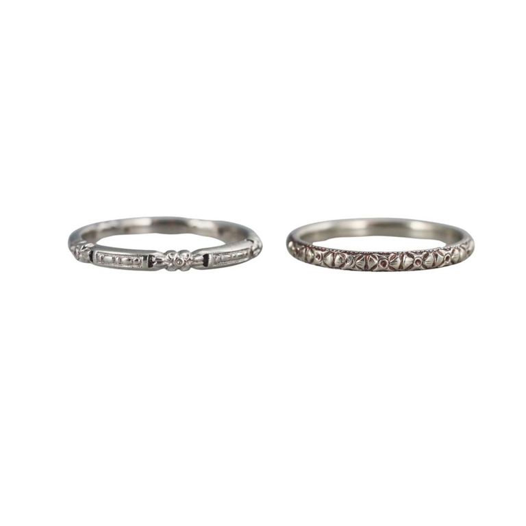 Art Deco 18k Gold Ring Set