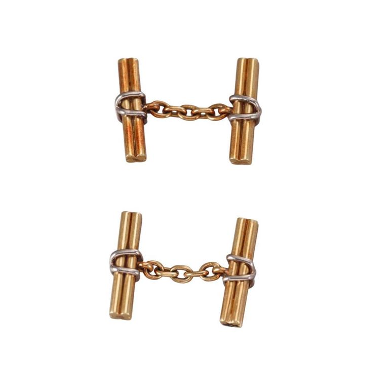 Pair of 18k Gold Bar Cufflinks