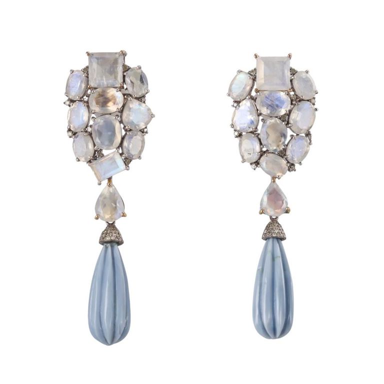 Pair of Gem Set Drop Earrings