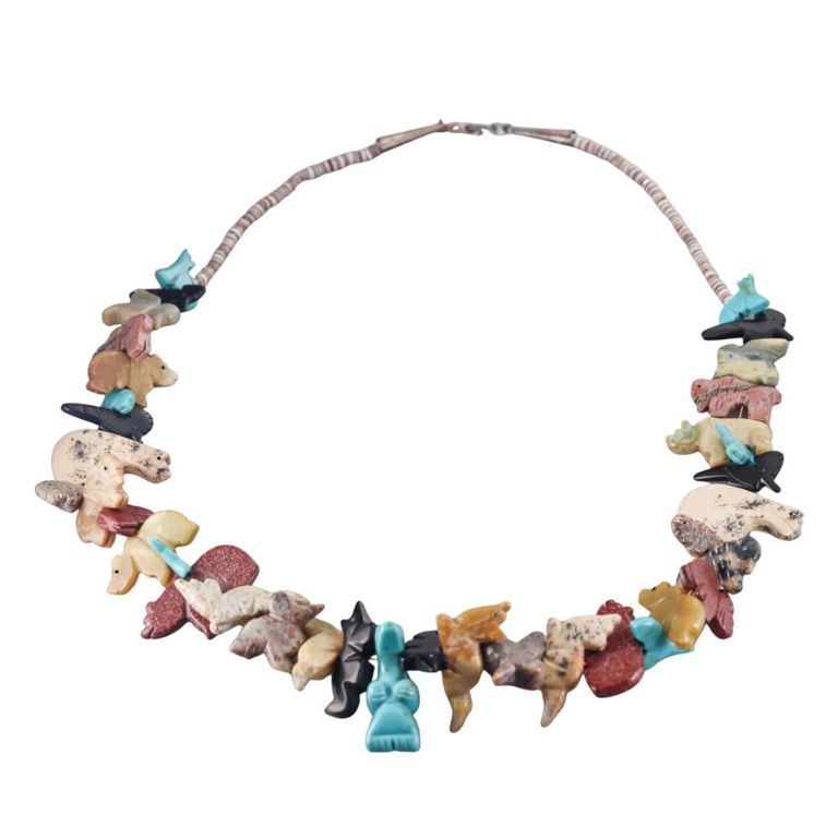 Sterling Silver Gemstone Animal Motif Necklace