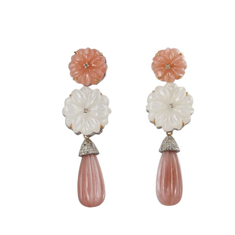 Pair of Gem Set Drop Earrings