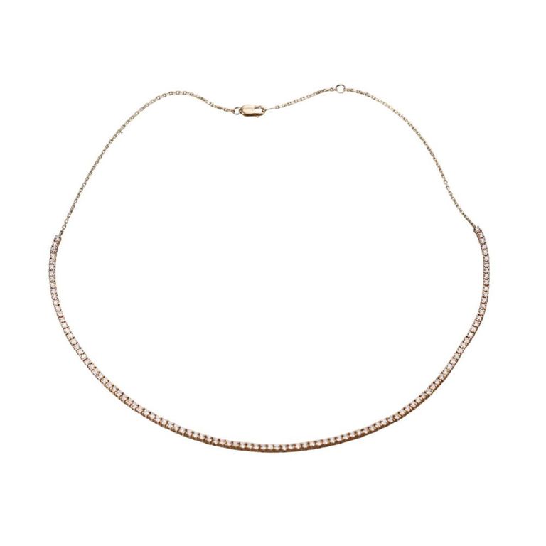 14k Yellow Gold Diamond Necklace