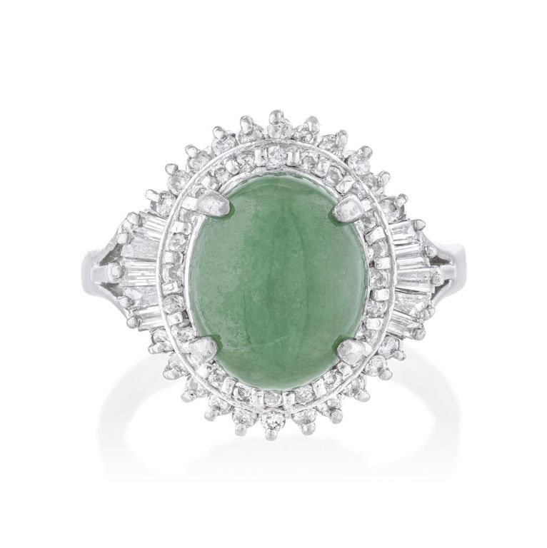Jade and Diamond Ring