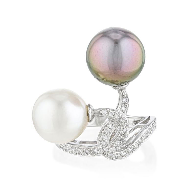 Pearl and Diamond Ring