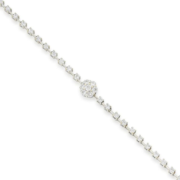 18k Gold Diamond Fleurette Bracelet