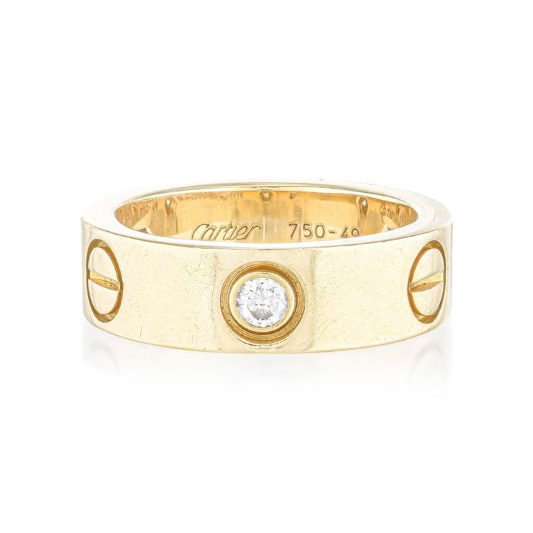18k Gold Diamond Love Ring