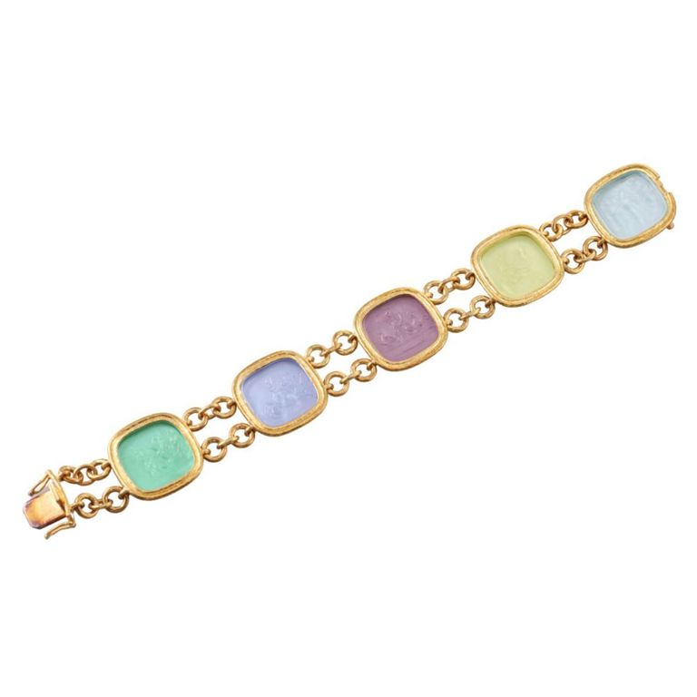 19k Gold Venetian Glass Bracelet