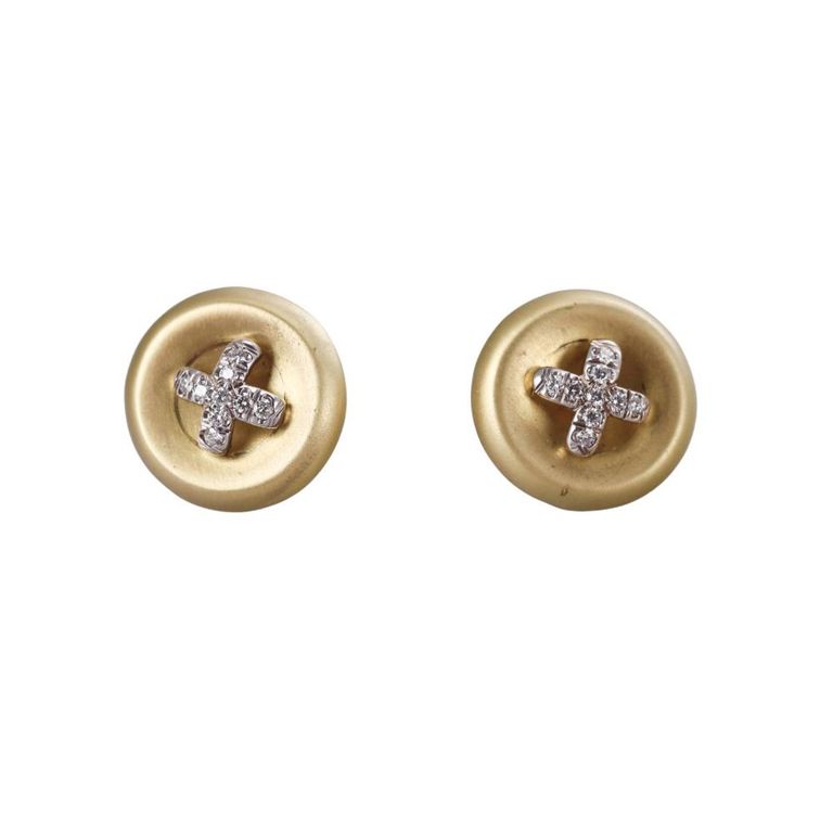 18k Yellow Gold Diamond Earrings