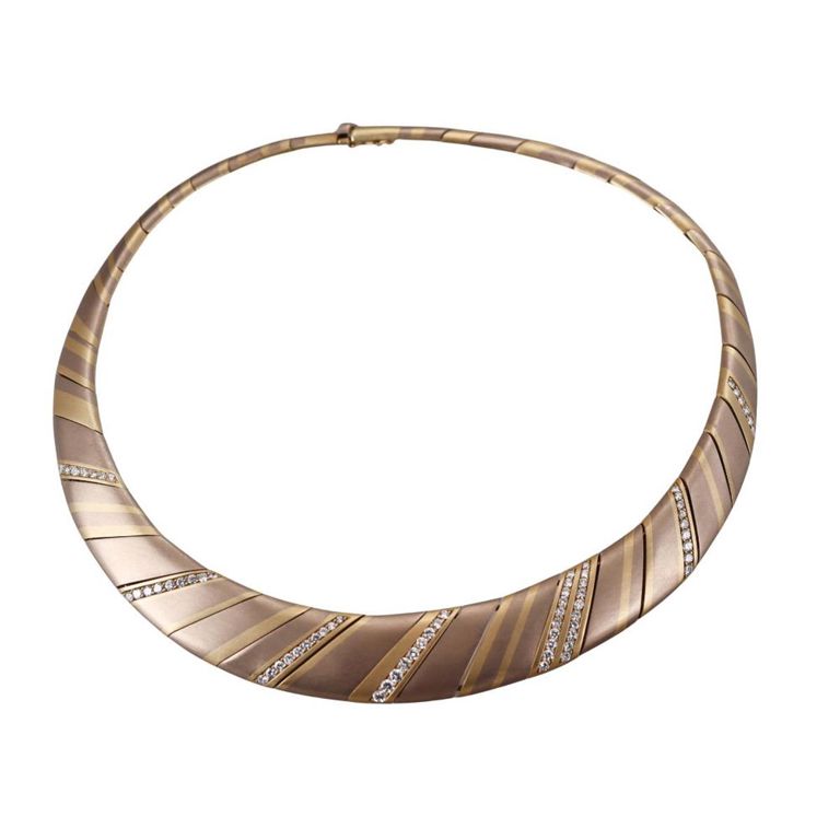 18k Gold Diamond Choker Necklace