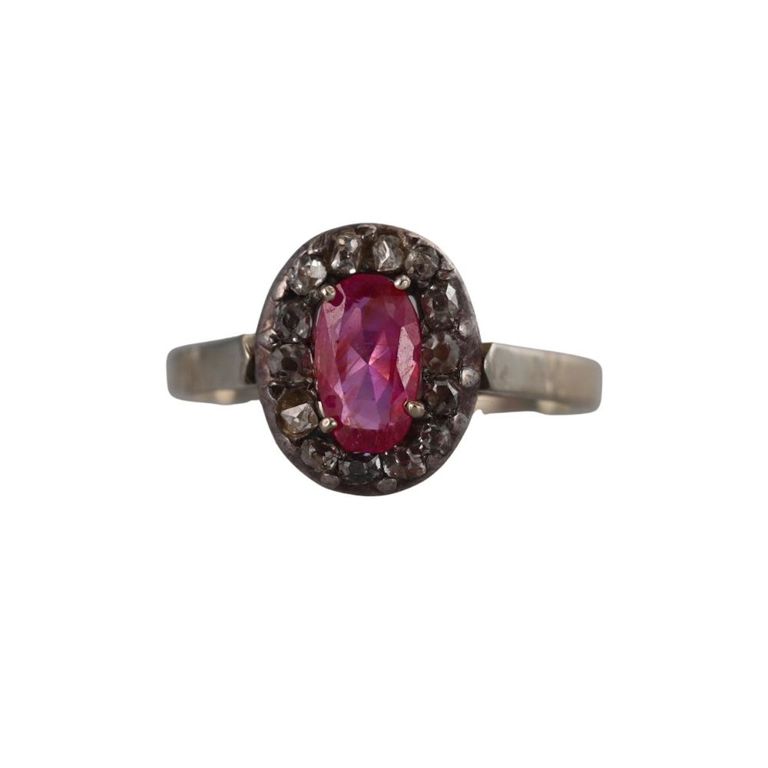 18k Gold Sapphire and Diamond Ring
