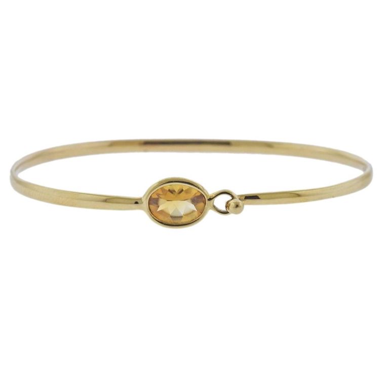 18k Gold Citrine Bracelet