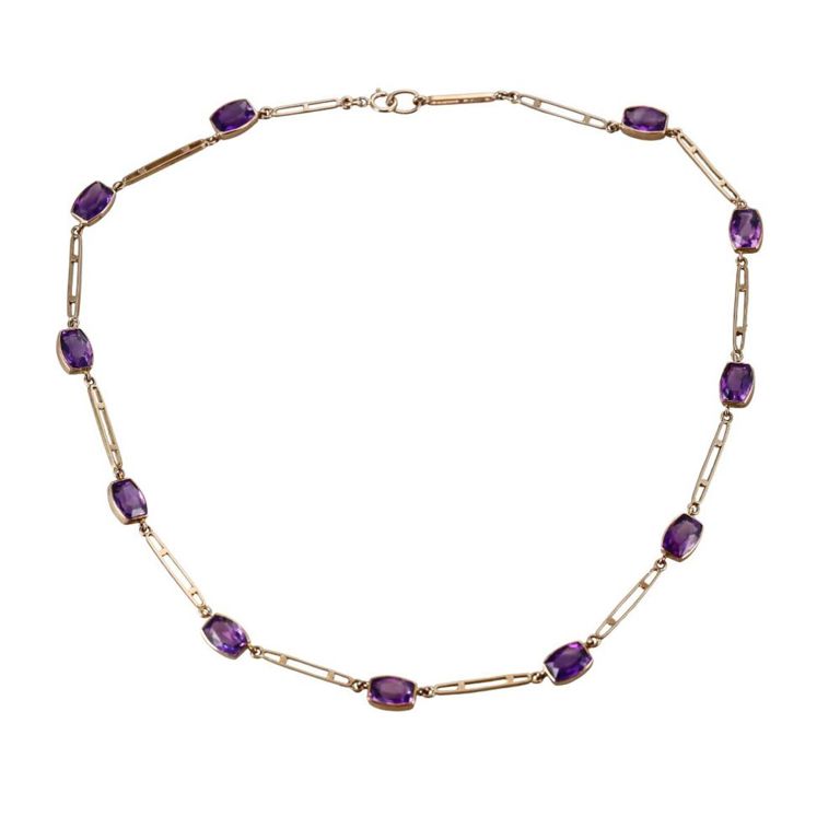 9k Gold Amethyst Necklace