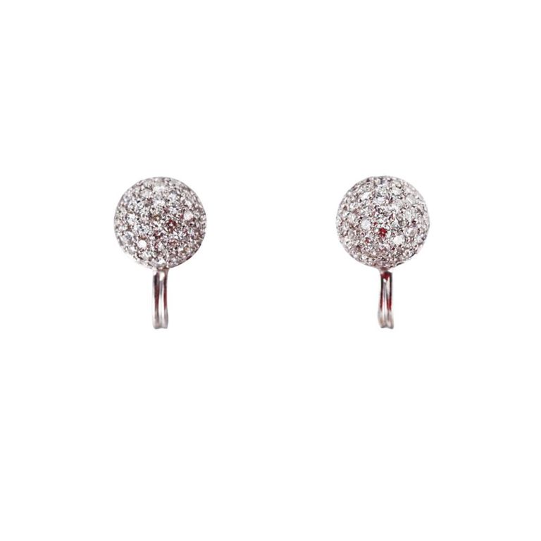 18k Gold Diamond Cluster Earrings