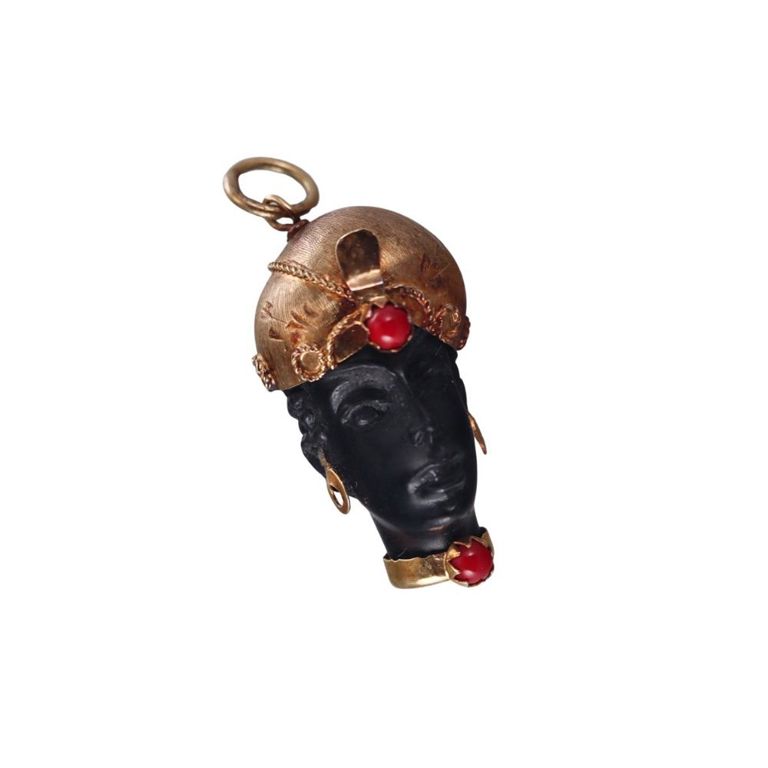 18k Gold Blackamoor Pendant
