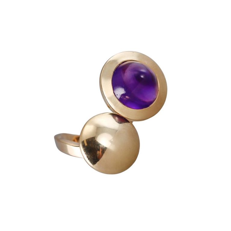 18k Gold Amethyst Ring