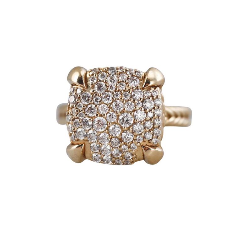 18k Gold Diamond Chatelaine Ring