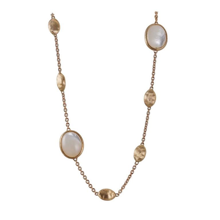 18k Gold Mother of Pearl Necklace
