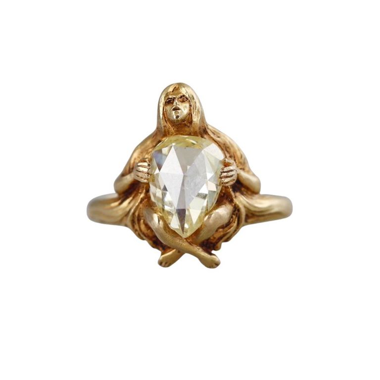 18k Gold Diamond Nymph Ring