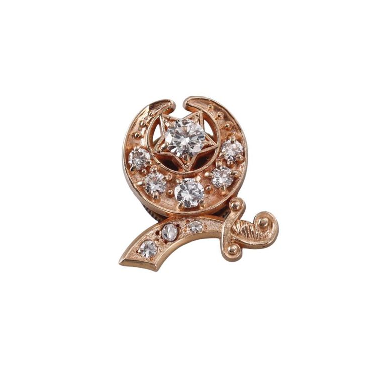 14k Gold Diamond Lapel Pin